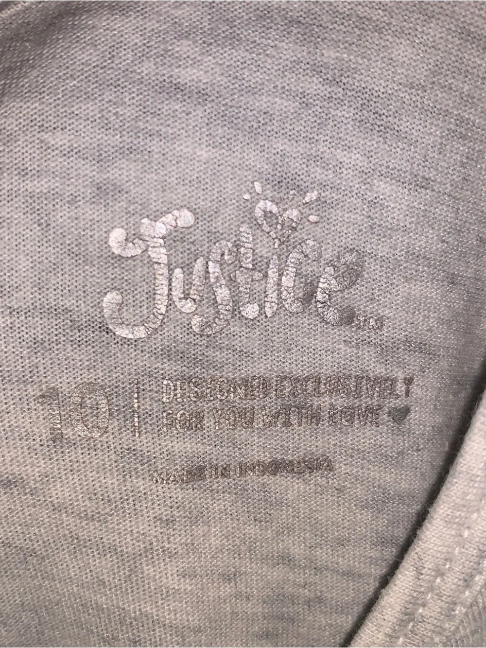 Justice Gray Hedgehog Short Sleeve Top Keyhole Back “Ready To Roll”